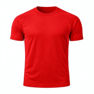 T-shirt de sport pour homme personnalisé, 100 % polyester, manches raglan, coupe athlétique, séchage rapide, respirant, vêtements de sport pour la salle de sport, OEM - Product Image 1