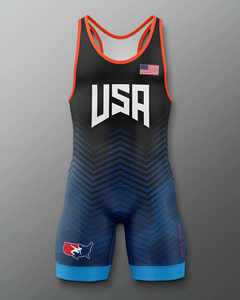 Trajes de Lucha Libre Personalizados Baratos con Estampado Sublimado, Spandex/Algodón 220g, Alta Calidad, Marca Privada, Singlet de Lucha Libre para Adultos - Product Image 1