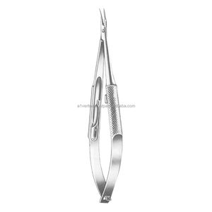 Top-Notch Quality (Curved) Stainless Steel 12 cm Suture Micro-Needle Holders A-1 VERITAS Sialkot | Reusable Surgical Instrument - Product Image 1