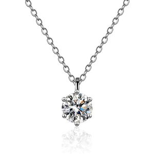Collier pendentif pour femme en diamant rond cultivé en laboratoire IGI 1 carat, clarté VVS1, couleur D, avec or 18 carats, cadeau de mariage, directement de l'usine - Product Image 1
