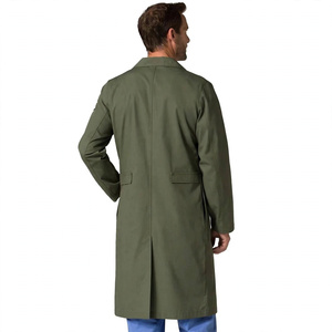 Blouse de laboratoire pour homme, vert olive, manches longues, coton et polyester tissé, uniforme d'hôpital pour médecins, infirmières, pharmaciens - Product Image 2