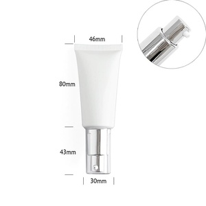 Ventes chaudes : Tube en plastique PE avec couleur et impression personnalisées, avec plusieurs types de bouchons pompe pour l'emballage de crèmes pour le visage et le corps - Product Image 2