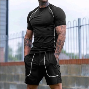 Men Short <b>Set</b> Men Short Sleeve T-shirt Shorts <b>Sets</b> 2 Pieces Custom Casual Summer 100%cotton Tracksuit <b>Set</b> for Men's - Product Image 6