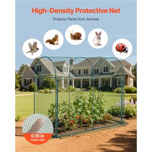 Gabbia per colture alta 5,9 x 2,98 x 4,9 piedi resistente al vento con porta con cerniera, facile da installare, tenda di protezione per piante da giardino esterno con rete - Product Image 1