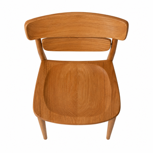 Silla de Comedor Moderna Nórdica de Madera de Teca Sólida con Respaldo Esculpido de Doble Capa |   Silla de Comedor Premium Hecha a Mano para Uso en Hoteles y Hogares - Product Image 4