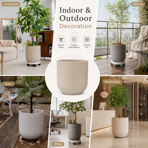 Macetas Grandes Decorativas Ecológicas de Grado Comercial, Efecto Granito, Macetas de Exterior con Orificios de Drenaje, Macetas Modernas <span class=keywords><strong>sin</strong></span> Costuras - Product Image 2
