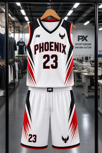 Conjunto de Uniforme de Baloncesto Sublimado Personalizado, Jersey y Pantalones Cortos de Poliéster Transpirable de Secado Rápido, Ropa Deportiva Profesional con Logotipo - Product Image 6