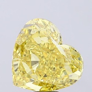 Proveedor de Diamantes Cultivados en Laboratorio, Diamante de 2.5CT, Corte Corazón, Color Amarillo Fantasía, Claridad VS1, Certificado IGI, CVD, Corte Excelente 3EX, para Distribuidores e Importadores de Diamantes - Product Image 5