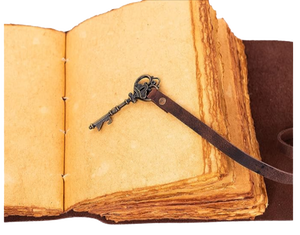 Libro de Hechizos, Diario de Cuero Vintage con Diseño de Tercer Ojo y Grimoire, con Papel de Borde Rústico, 10x7 Pulgadas, Personalizable - Product Image 3