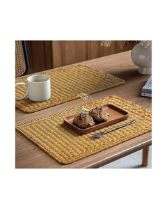 Super Quality Style Rectangular Woven Bamboo Eco-Friendly Reversible <b>Placemats</b> Farmhouse Rustic Coasters Wipeable Table Pads - Product Image 1