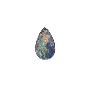 Cabochon en azurite naturelle attrayant, forme poire, 16,05 carats, pierre précieuse non montée pour bijoux - Product Image 5