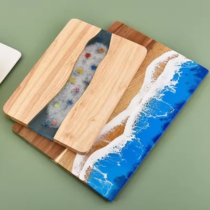 Planche à découper en bois rectangulaire avec incrustation de résine étoiles colorées, antidérapante, compatible lave-vaisselle – Offre Spéciale - Product Image 5