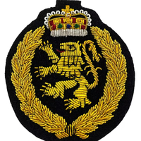 Badge de blazer en fil métallique artisanal, brodé de fils métalliques de luxe, résistant à l'eau, patch en tissu 3D écologique, couleurs personnalisées