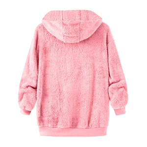 Sweat à capuche zippé en polaire Sherpa brodé personnalisé pour hommes et femmes, doux, chaud, en peluche, pour l'hiver, décontracté, mode, extérieur - Product Image 4