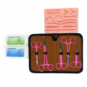 Kit de Sutura para la Enseñanza a Estudiantes de Medicina, Suministros de Enseñanza, Kit de Sutura para Estudiantes de Medicina, Entrenamiento de Sutura, Almohadilla Quirúrgica para Prácticas en Piel - Product Image 1
