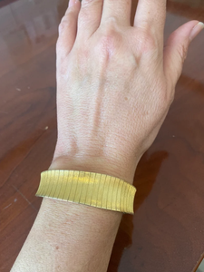 18k <b>Solid</b> Real Gold Plated Geometric Cuff <b>Bracelet</b> Alloy For Unisex Fashion Classic Style <b>Bracelets</b> Bangles - Product Image 3