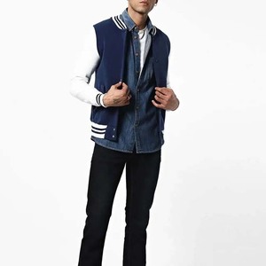 Blouson de baseball d'hiver pour homme, design personnalisé 2025, col montant, réversible, respirant, couleur personnalisable sur le devant - Product Image 1