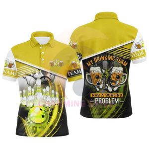 เสื้อโปโลชายพิมพ์ลายแบบ Dye Sublimation ผ้าโพลีเอสเตอร์ผสมสแปนเด็กซ์ 100% แห้งเร็ว - Product Image 3