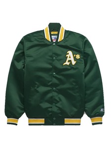 Chaqueta Deportiva de Cuero Verde HOMAGE X Starter Athletics (1) - Resistente al Viento y Ecológica - Product Image 1