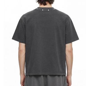 T-shirts surdimensionnés pour hommes, vintage, 100% coton, de haute qualité, avec logo personnalisé, effet délavé, effet stone washed, effet acid wash - Product Image 3
