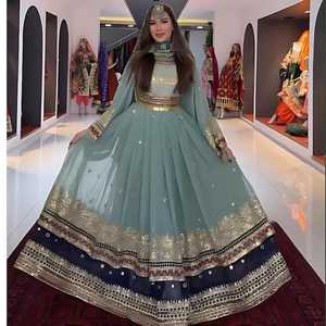 Vestido de Novia Largo de Encaje Estilo A, Hecho a Mano por Mujeres Afganas Kuchi, con Bordado, Manga Larga, Listo para Usar, de Fabricantes Profesionales - Product Image 5
