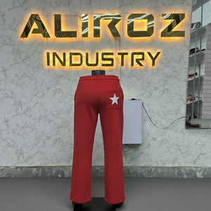 ALIROZ INDUSTRY กางเกงวอร์มผู้ชายผ้าฝ้ายราคาถูกพร้อมส่ง กางเกงขายาวผู้ชายทรงหลวม - Product Image 2
