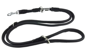 Laisse ronde en cuir de luxe pour votre chien. Laisse pour chien faite à la main, cuir véritable, mousqueton pivotant de sécurité - Product Image 2