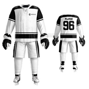 Uniforme de hockey sobre hielo personalizado por sublimación para hombres y jóvenes con tela suave y cómoda y estampado duradero - Product Image 3