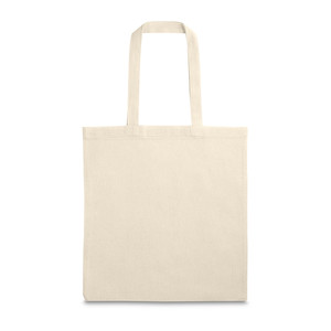 Sac fourre-tout moyen en toile de coton réutilisable, motif dessin animé, naturel, vierge, avec logo personnalisé imprimé, en stock - Product Image 3