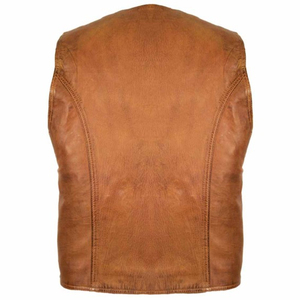 Chaleco de Cuero para Hombre, Diseño Personalizado, Profesional, Cómodo, Tejido Transpirable, Resistente al Viento, Servicio OEM - Product Image 4
