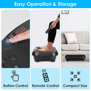 120 Speed Levels Vibration Plate Exercise Machine with 2 Resistance <b>Bands</b> 331Lbs Load Capacity Whole Body <b>Workout</b> Machine - Product Image 6