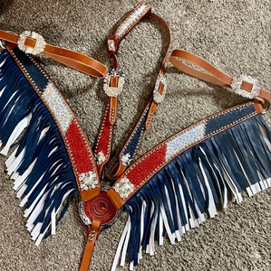 Juego de Arreos para Montura Western de Cuero Genuino con Brillo Plateado de Alta Calidad, Ligero y Duradero, Equipo para Caballos con Logotipo Personalizado - Product Image 2