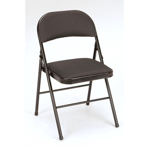 Silla Plegable Acolchada de Tela Negra de Lujo para Uso en Hoteles - Product Image 1