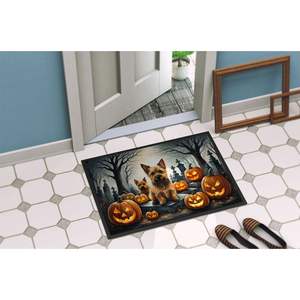 Norwich Terrier effrayant Halloween paillasson antidérapant lavable à poils bas tapis de porte avant intérieur/extérieur 24H X 36W - Product Image 4