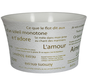 Modern Wording <b>Plastic</b> Round Bowl Shape Minimalist Design for Indoor <b>Outdoor</b> Home Decoration Gift Handcrafted - Product Image 3
