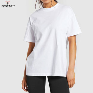 Camiseta de Verano para Mujer, 100% Algodón Ecológico, Corte Holgado, con Impresión de Logotipo Personalizado, Superventas - Product Image 1
