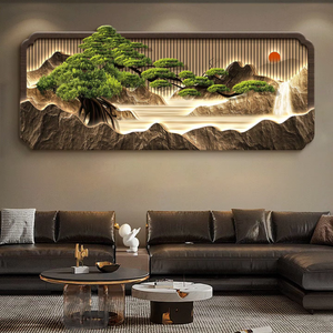 Orologio <span class=keywords><strong>LED</strong></span> di Lusso per Arredamento Moderno, Quadro <span class=keywords><strong>da</strong></span> <span class=keywords><strong>Parete</strong></span> Artistico per Ingresso, Portico e Soggiorno - Product Image 2