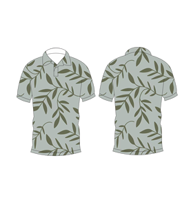Polo pour homme à imprimé feuilles vert sauge, décontracté, à manches courtes, mode été, chemise de golf - Product Image 6