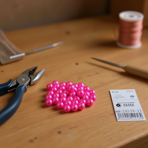 Ilan Abalorio Perla 8mm Cuentas Rosas 20g - Product Image 3