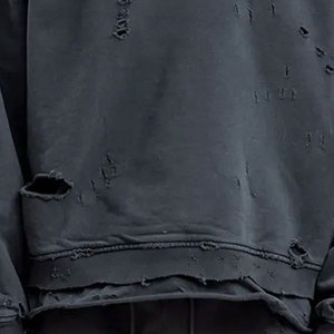 Sudadera con Capucha de Manga Larga para Hombre, Lavado Ácido, 100% Algodón, Talla Grande, Ecológica, de Alta Calidad - Product Image 6