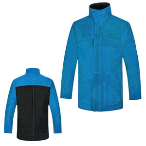 Chaqueta de protección para soldadura con aislamiento térmico, ropa de seguridad de alta resistencia, chaqueta de protección de cuero para la industria de la soldadura - Product Image 1