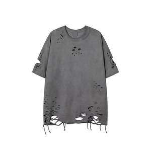 Camiseta de Verano para Hombre, Estilo Acid Wash, Streetwear, Hip Hop, 100% Algodón, Camisetas Acid Wash, Camiseta Vintage Oversize - Product Image 4