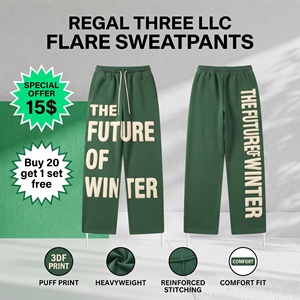 Pantalones de chándal holgados de forro polar premium con estampado, cálidos para invierno, informales, de pierna ancha, al por mayor, estilo streetwear - Product Image 6