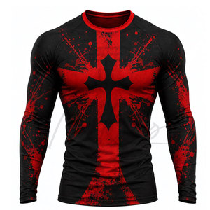 Nuevo Diseño, Mejor Calidad, Camiseta de Compresión para Hombre, Venta al Por Mayor, MOQ Bajo, Color Sólido, para Invierno y Actividades al Aire Libre - Product Image 1