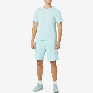 Nouveautés : ensemble été homme, coton respirant, tenue estivale décontractée, t-shirt et short assortis, léger, vêtements de plage décontractés - Product Image 5