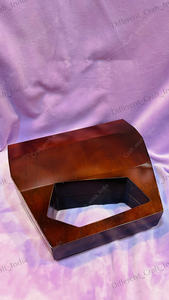 กระเป๋าคลัทช์เรซิ่นสุดหรูพร้อมหูจับทรงเรขาคณิต ดีไซน์เนอร์สำหรับงานเลี้ยงตอนเย็น งานแต่งงาน กระเป๋าทรงแข็ง - Product Image 5