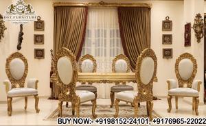 Juego de Comedor Victoriano de Lujo con Mesa Tallada, Colección de Comedor para Ocho Personas, Muebles de Comedor de Madera de Teca Personalizados, Reino Unido - Product Image 6