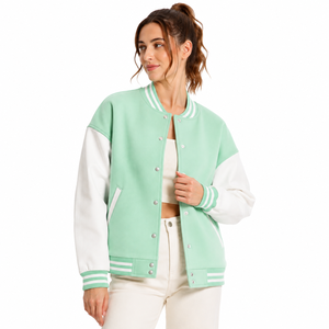 classic <b>varsity</b> <b>jacket</b> for women designed with a stylish fit soft material and versatile appearance for daily fashion layering - Product Image 1