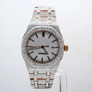 Trendy Hip Hop moissanite Diamond Iced Out Automatic <b>Watch</b> Swiss ETA Movement Date Function Luxury <b>Watches</b> Manufacturer - Product Image 1