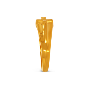 CrestStrike <b>Men</b>’s Gold <b>Ring</b> Gold Tone <b>Ring</b> with Bold Sculpted Crest High-Polish Finish Modern Band <b>for</b> <b>Men</b> Gift Ready Jewelry - Product Image 4